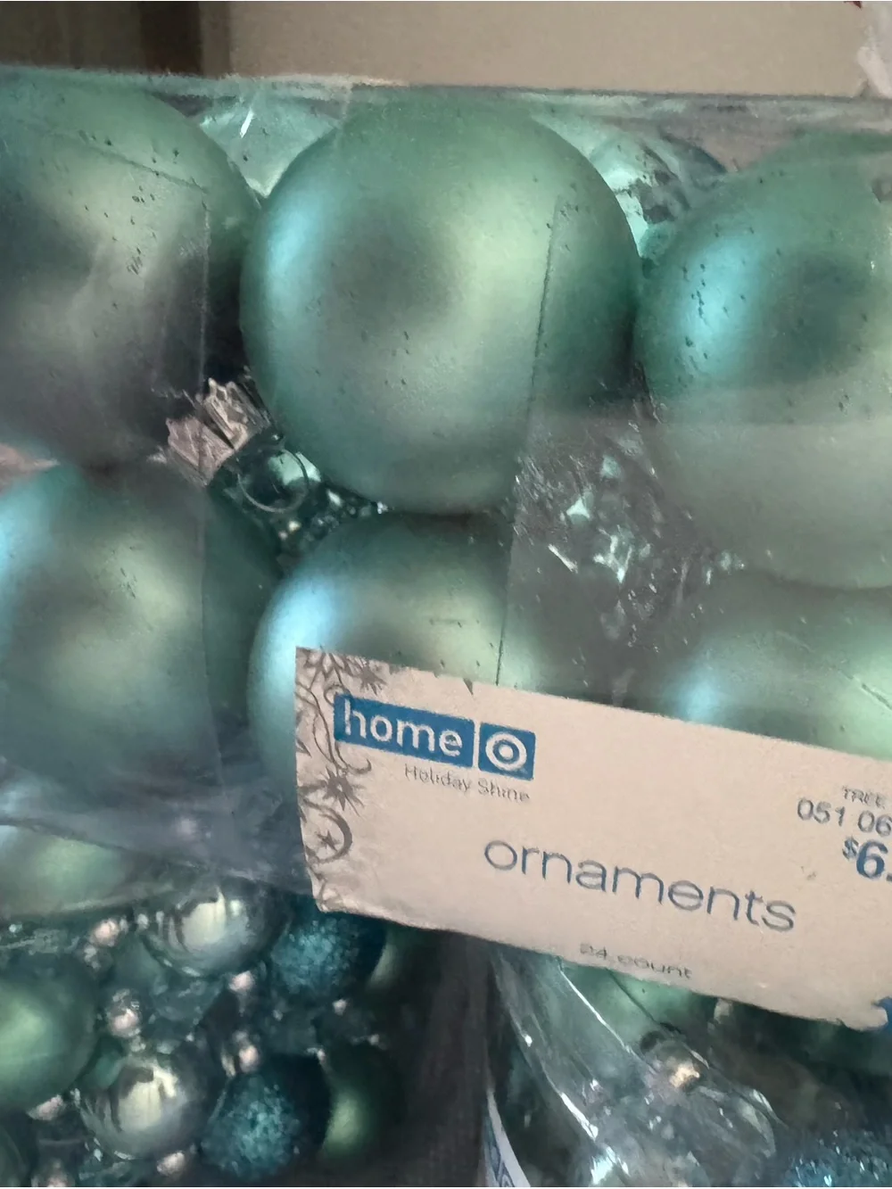 Target Teal Blue Christmas Ornament and Garland Set